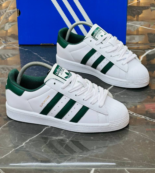 Adidas White Black Superstar Athletic Sneakers
