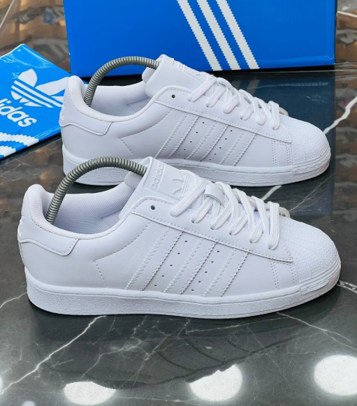 Adidas White Black Superstar Athletic Sneakers