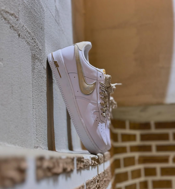 Air Force 1 Green Swirl Hand Painted