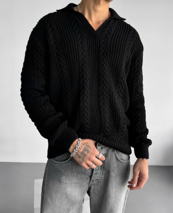 Sweater Cable Knit Pullover Oversized