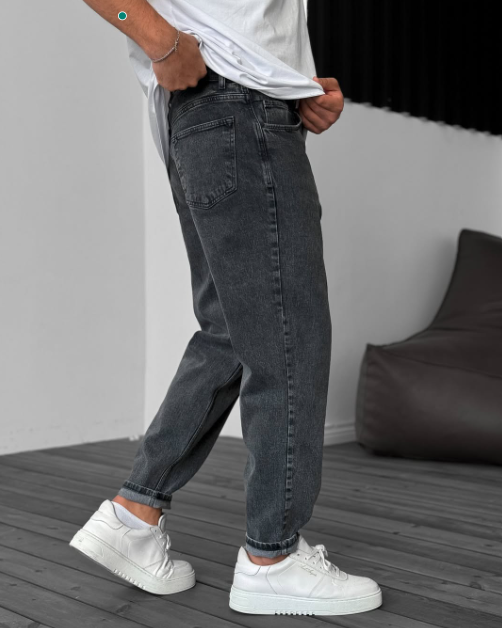 Pants Vintage Grey Denim Jeans Relaxed Fit