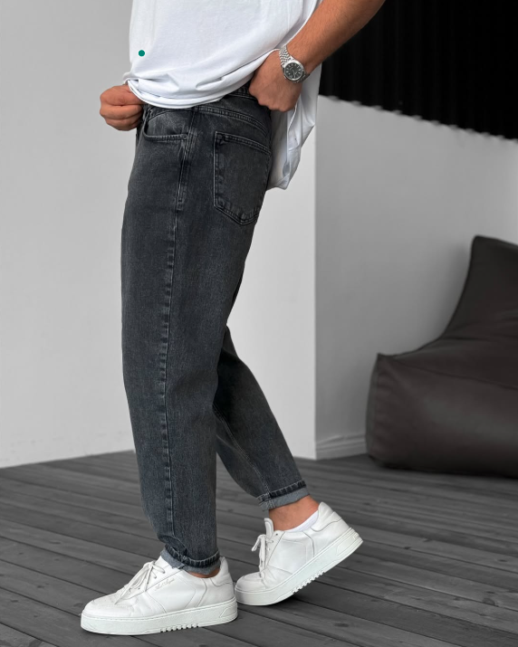 Pants Vintage Grey Denim Jeans Relaxed Fit