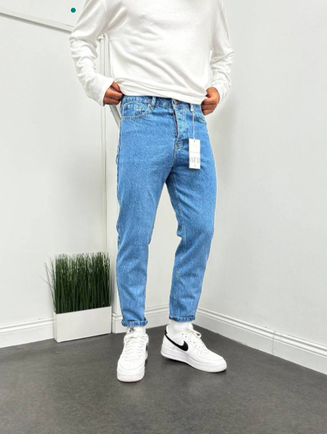 Jeans Light Blue High Waist Boyfriend