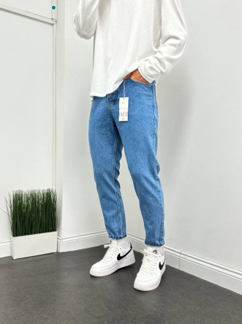 Jeans Light Blue High Waist Boyfriend