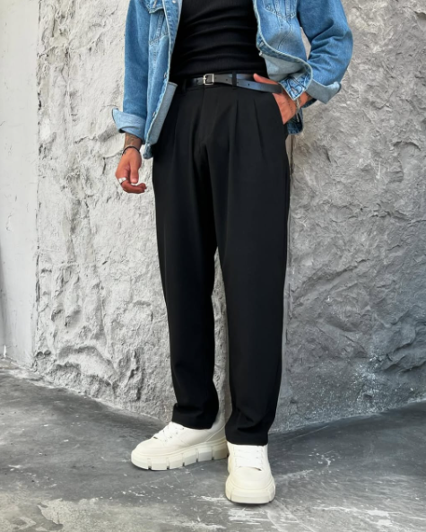 Pants Cream Wide Leg Relaxed Fit Oversized Cotton