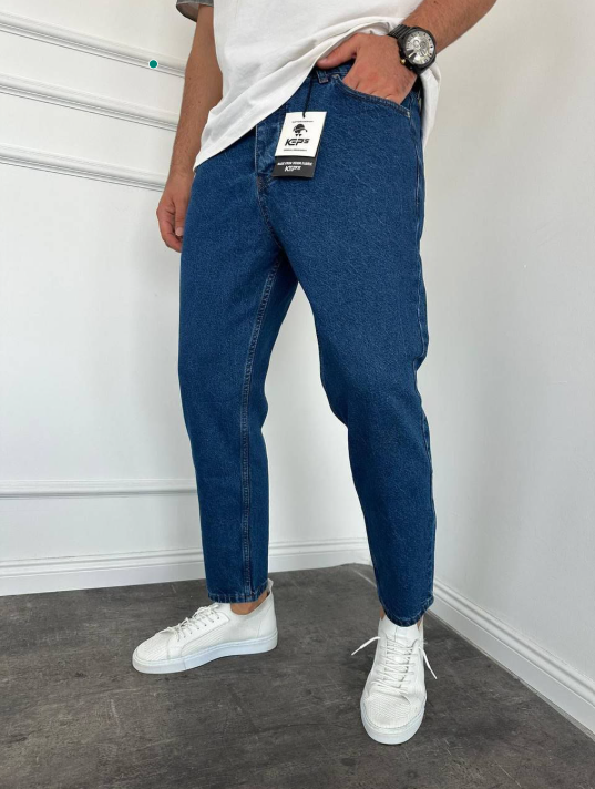 Men’s Dark Blue Boyfriend Fit Jeans