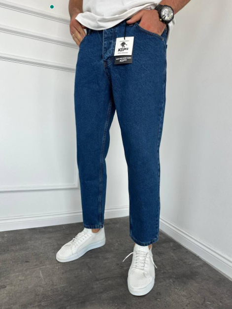 Men’s Dark Blue Boyfriend Fit Jeans