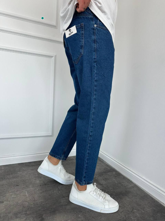 Men’s Dark Blue Boyfriend Fit Jeans