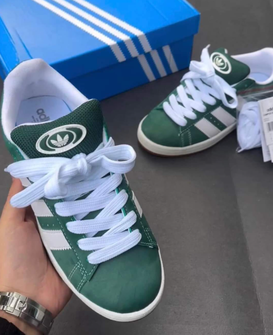 Campus 00s Shoes, Green / White / Black