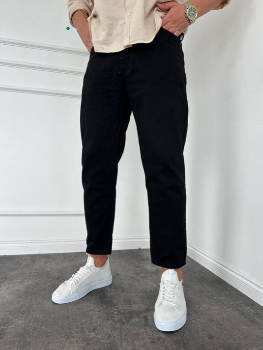 Men's Black Relaxed Fit Jogger Pants