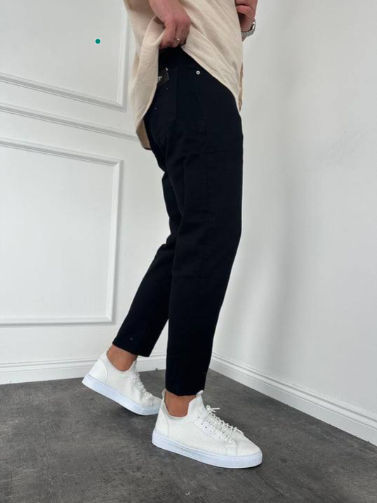 Men's Black Relaxed Fit Jogger Pants