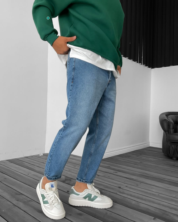 Blue Jeans Slant Pocket Tapered Fit