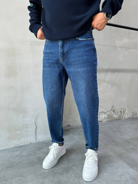 Jeans Navy Blue Tapered Fit