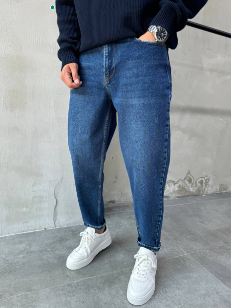 Jeans Navy Blue Tapered Fit