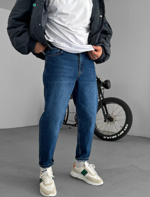 Jeans Navy Blue Tapered Fit