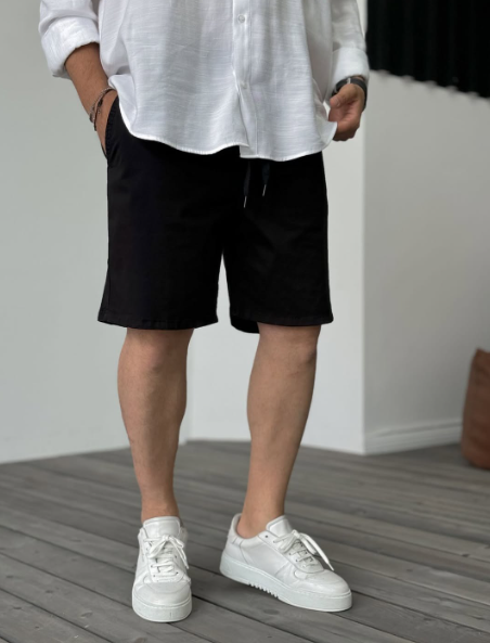 Shorts Olive Green Casual Cotton Summer