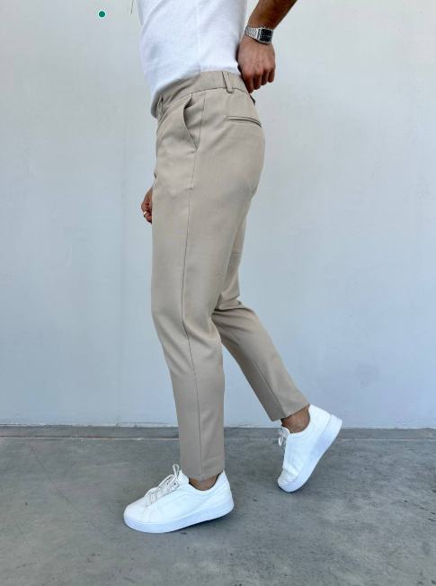 Pants Men's Solid Color Pocket Straight Loose