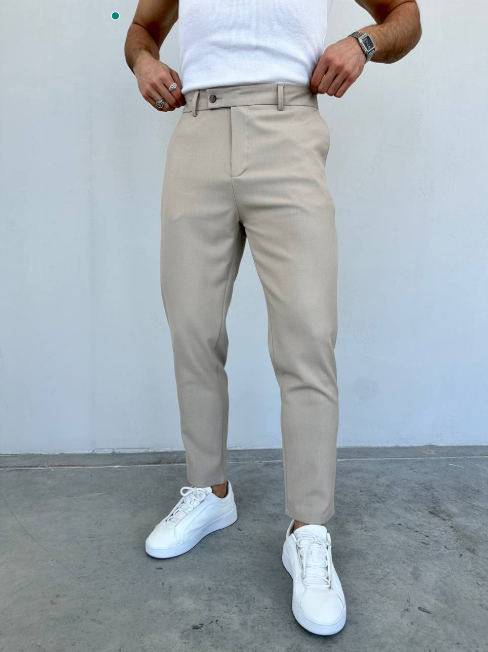 Pants Men's Solid Color Pocket Straight Loose