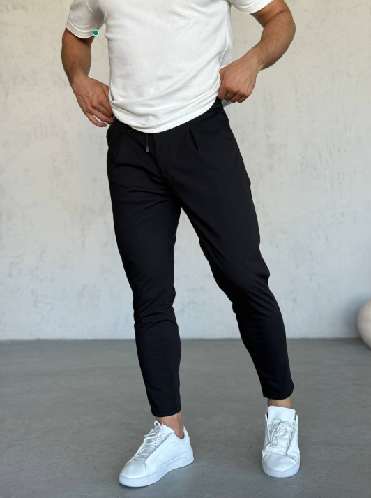 Black Slim Fit Ankle Pant