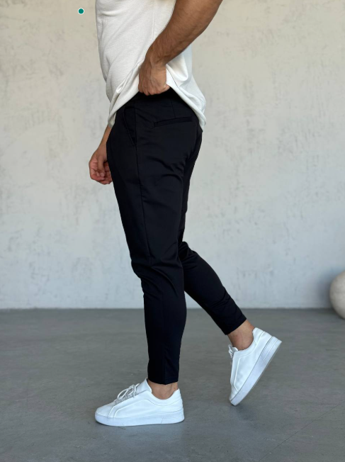Black Slim Fit Ankle Pant