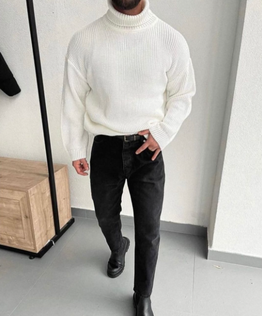 Wool Shirt High Collar