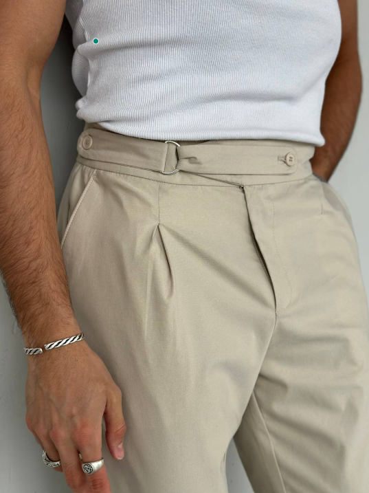 Light Grey Formal Pants Tailored Fit