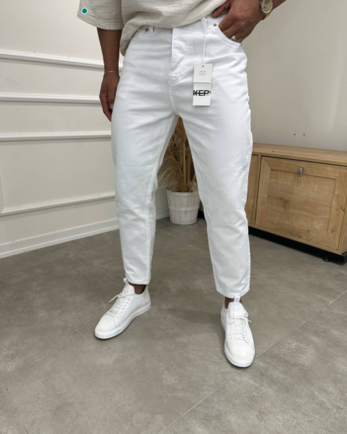 Edwin Balder Pants White Denim Jeans